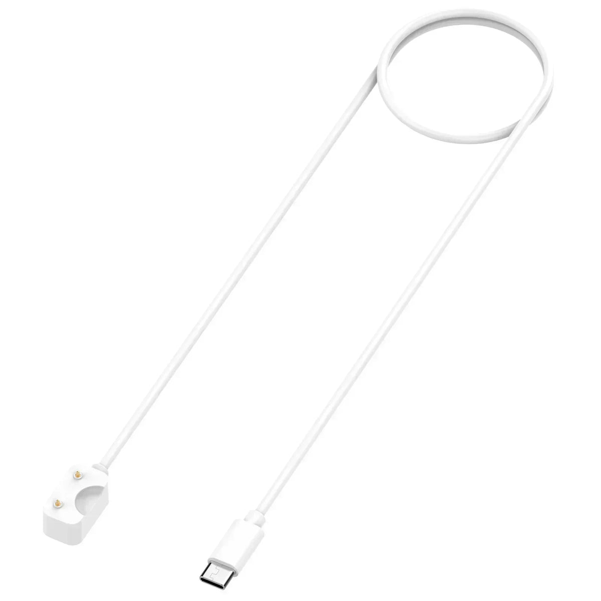 Samsung Galaxy Fit 3 Magnetic USB-C Charging Cable & Adapter Smartwatch Charging Cable Qme White TypeC-100cm