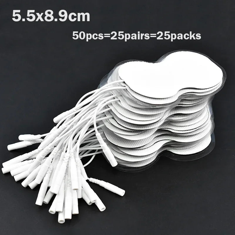 TENS EMS Gel Electrode Pads – Reusable Self-Adhesive (20–100 Pack) Electrode Gel Pads Qst 5.5x8.9cm 50pcs