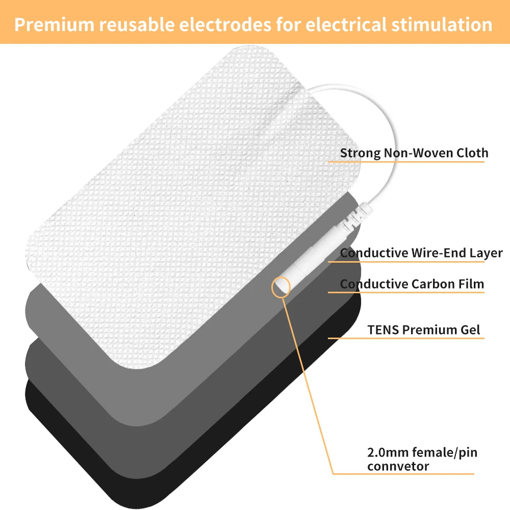 TENS EMS Electrode Gel Pads Self-Adhesive Reusable 10/20/50 Pcs Electrode Gel Pads Qst