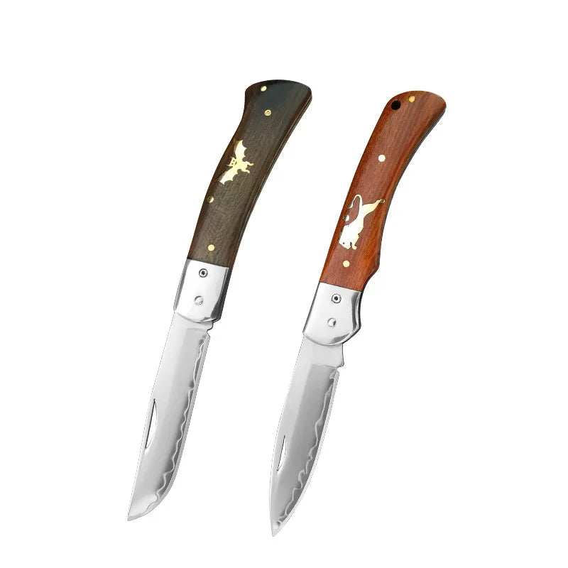 Damascus VG10 Folding Kitchen Knife – Wood Handle | InLeung Folding Kitchen Knife Qst Folding Knife AB