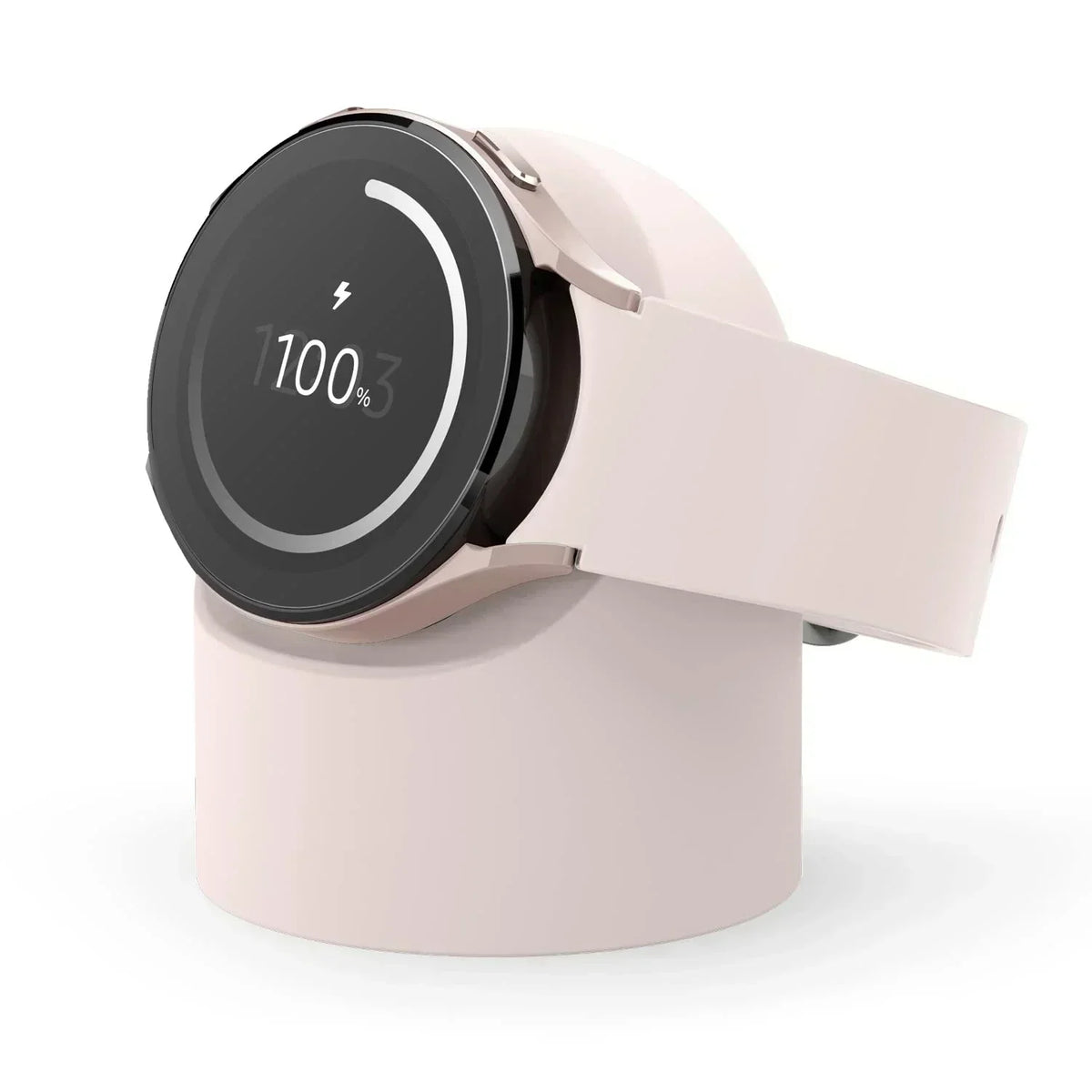 Samsung Galaxy Watch 7/6/5 Silicone Charger Stand Base Smartwatch Charger Stand Qme Pink