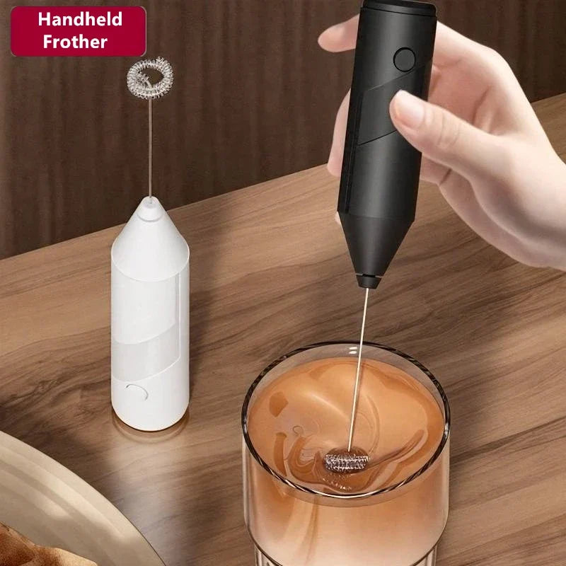Handheld Electric Milk Frother & Egg Beater | Mini Battery Powered Handheld Milk Frother Qme