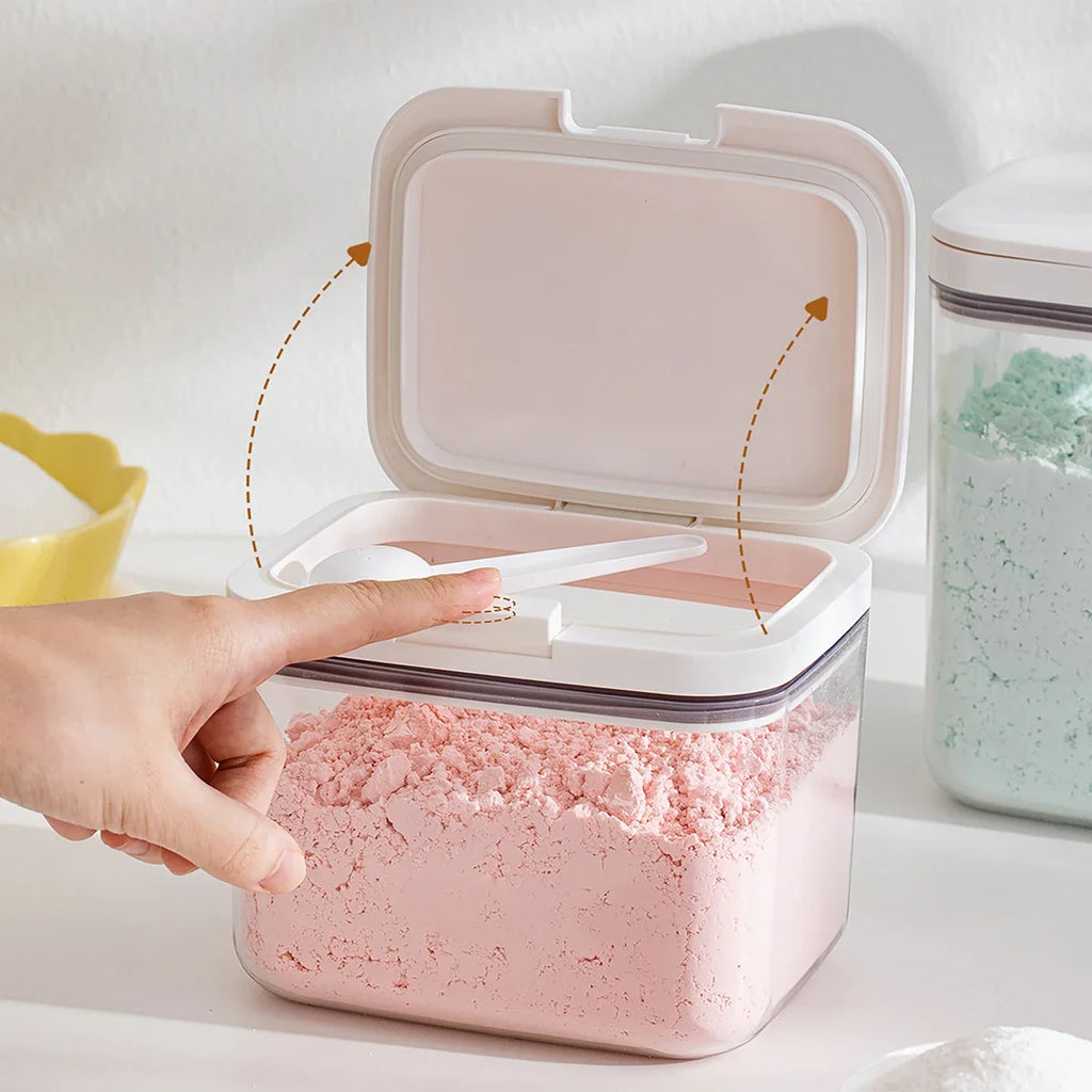 Large Capacity Face Mask Powder Storage Container – Pop-Up Lid Beauty Storage Container Qme