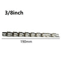 Wall-Mounted Socket Rack Rail Organizer with Clips – Iron Socket Rail Organizer Qme 3-8