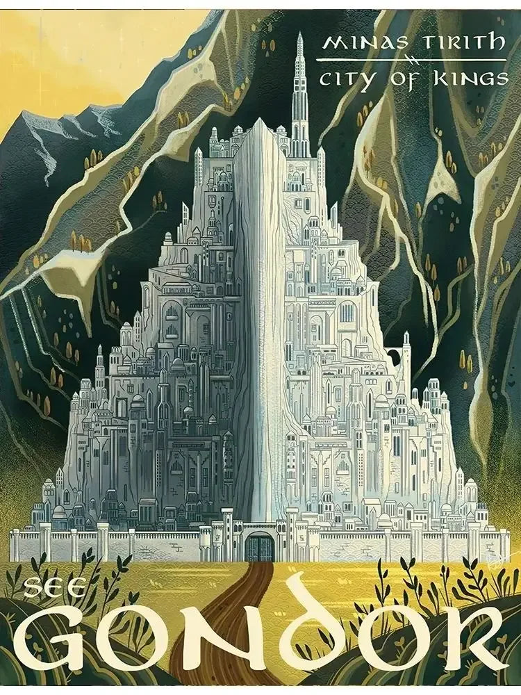 Fantasy Castle Retro Canvas Print – Vintage Wall Art Poster Canvas Wall Art Qst 3 40x60cm Unframed