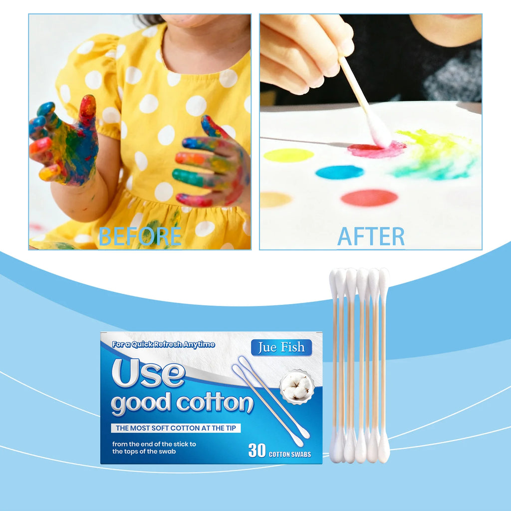 Double-Headed Multifunctional Cotton Swabs – Makeup & Ear Care Cotton Swabs Qst