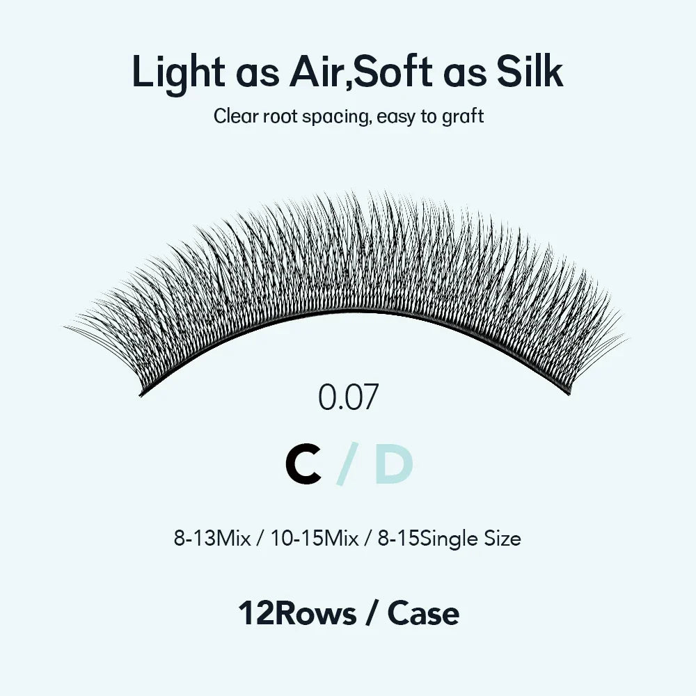 Fox Eye W-Shaped 3D 4D 5D Volume Eyelash Extensions | NATUAHANA False Eyelash Extensions Qme
