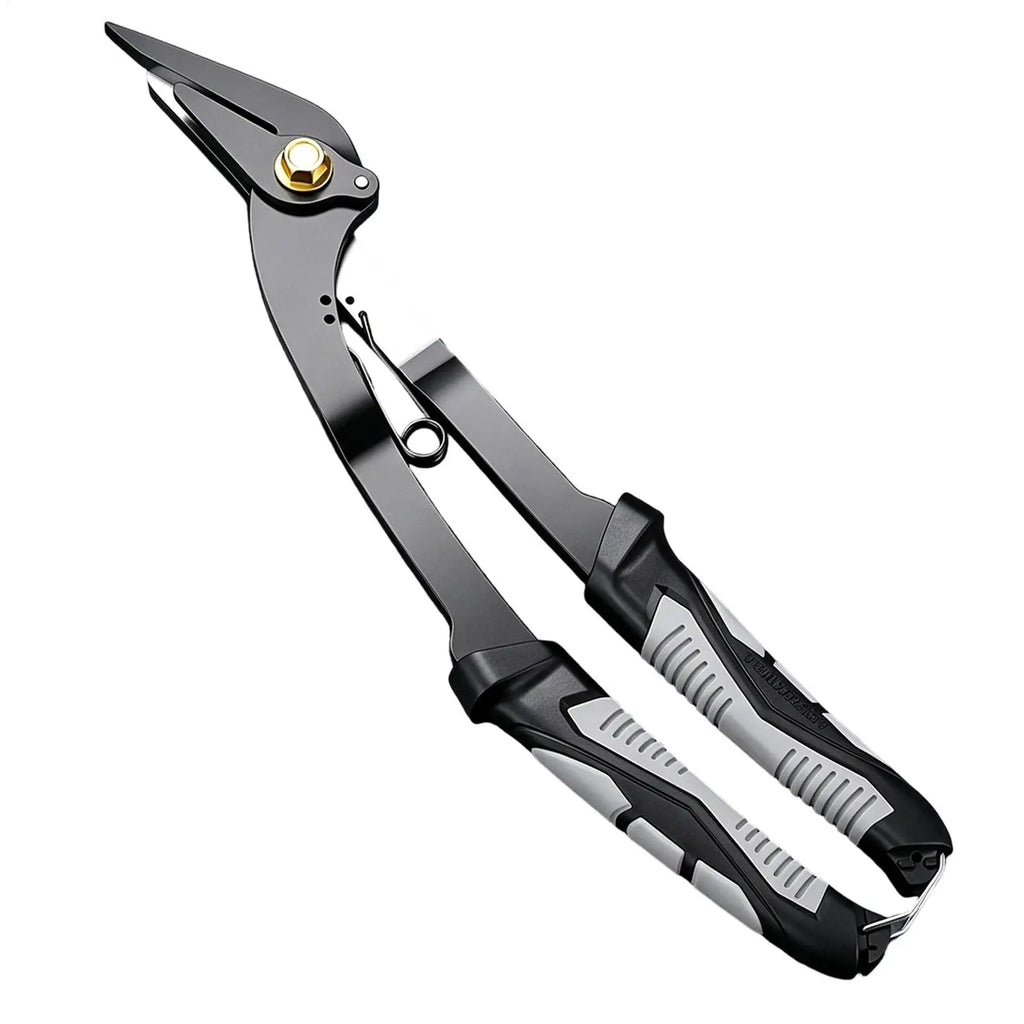 Metal Shears – Ergonomic Grip, Rust-Resistant, Cuts Aluminum & PVC Metal Cutting Shears Qme