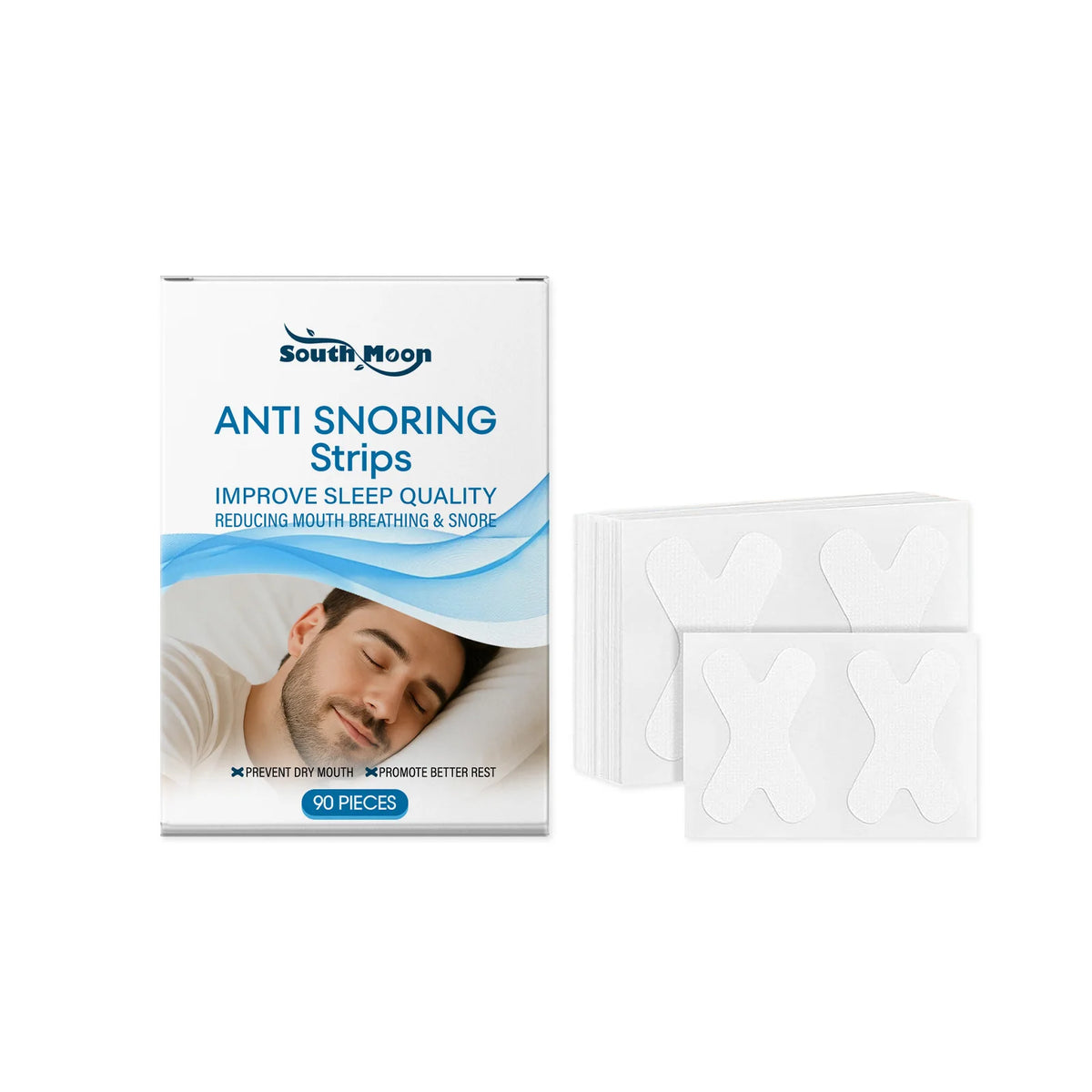 South Moon Mouth Tape – Better Nose Breathing & Sleep Sleep Breathing Strip Qst 90pcs Boxed
