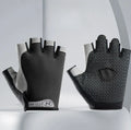 Half Finger Cycling Gloves – Anti-Slip & Breathable Unisex Fingerless Cycling Gloves Qme black XL