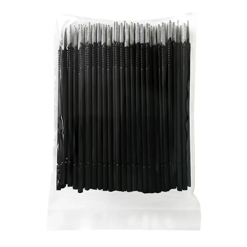 100pcs Bendable Disposable Microbrush Applicators – Eyelash Microbrush Applicators Qme Black