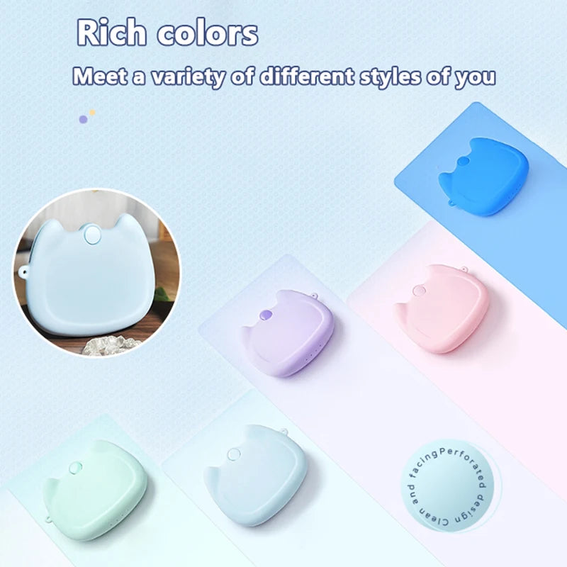 Silicone Retainer & Denture Case with Vent Holes | Portable Dental Storage Case Qst