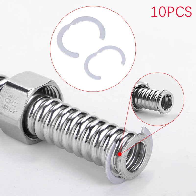 10pc Stainless Steel Solar Corrugated Pipe Segment Rings DN16–DN32 Pipe Segment Rings Qst