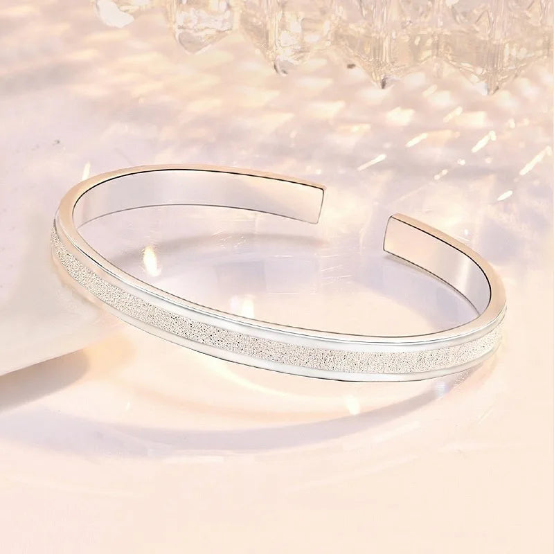 925 Sterling Silver Bangle Bracelet for Women | Designer Fashion Sterling Silver Bangle Qme