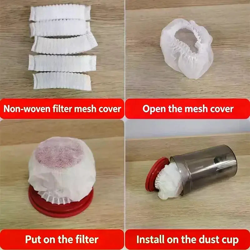 50-Pack Disposable Non-Woven Filters for Vertical Vacuums Vacuum Cleaner Filters Qme