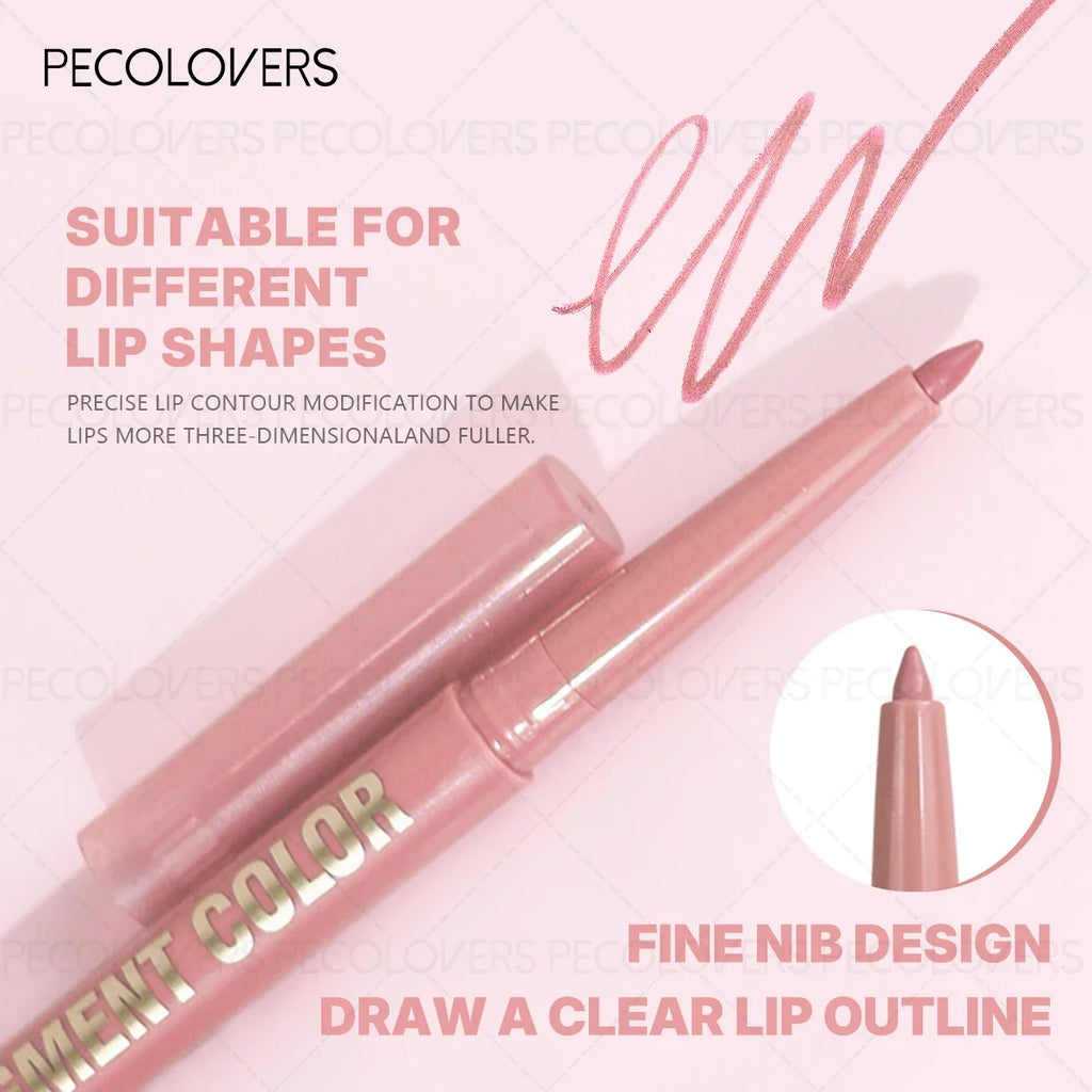 Qme Matte Lip Liner Pen – Waterproof & Long-Lasting, 6 Shades Matte Lip Liner Pen Qme