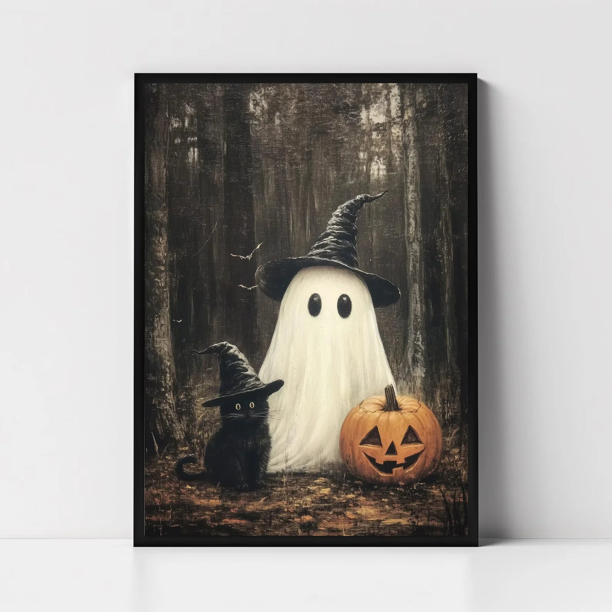 Ghosts Autumn Landscape Halloween Canvas Wall Art Print Canvas Wall Art Qst WS9021-2 20x30cm Unframed
