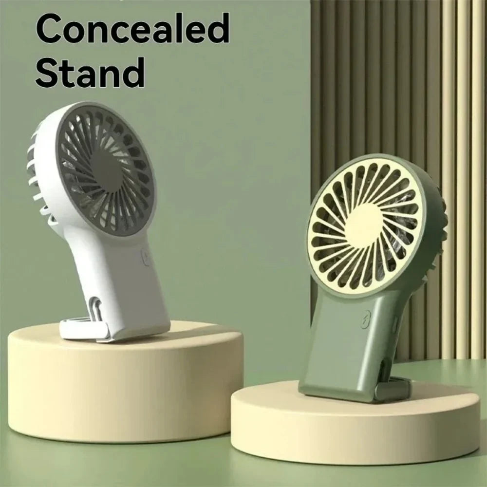 USB Rechargeable Mini Fan Cartoon Hook – Handheld & Desktop Portable Mini Fan Qme