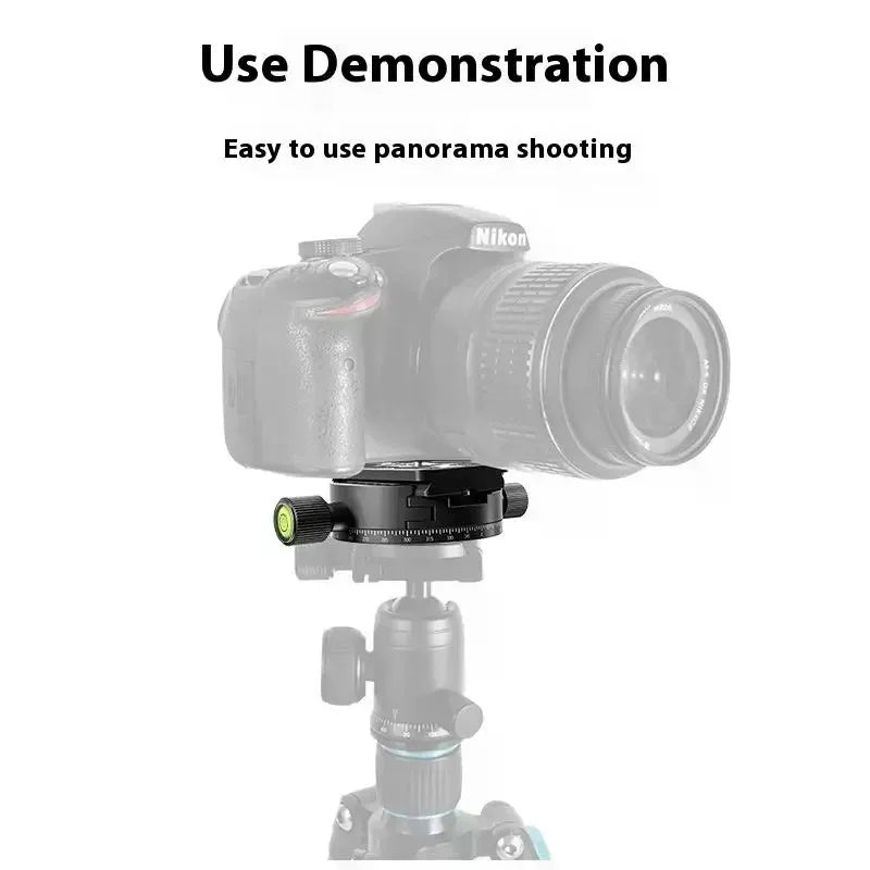 QJ-08 360° Panoramic Quick Release Plate Clamp Tripod Head Tripod Head Clamp Qme