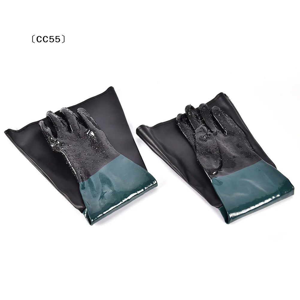24" Sandblasting Cabinet Gloves – Neoprene & PVC Heavy Duty Sandblasting Cabinet Gloves Qst