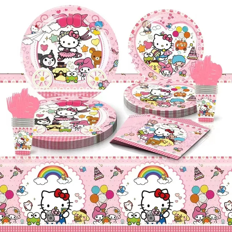 Kuromi Birthday Party Decorations Set – Balloons, Plates & More Party Decoration Set Qme