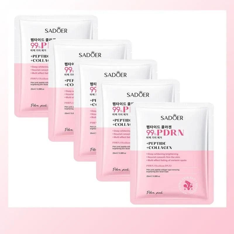99 PDRN Collagen Face Mask – Hydrating & Pore-Minimizing Collagen Face Mask Qme 5pc