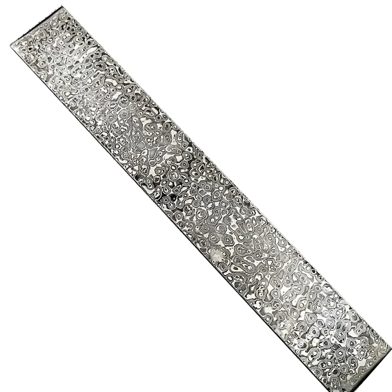Damascus Steel Blade Billet 58HRC VG10 DIY Knife Making Blank Knife Making Billet Qst 16x3x0.3CM Dot