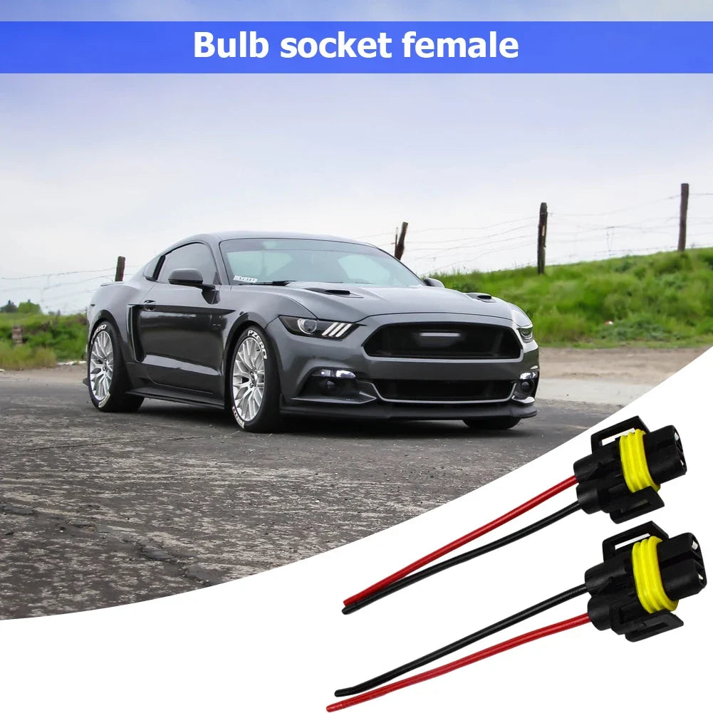H8 H9 H11 Female Bulb Socket Adapter Connector 12-24V Bulb Socket Adapter Qme