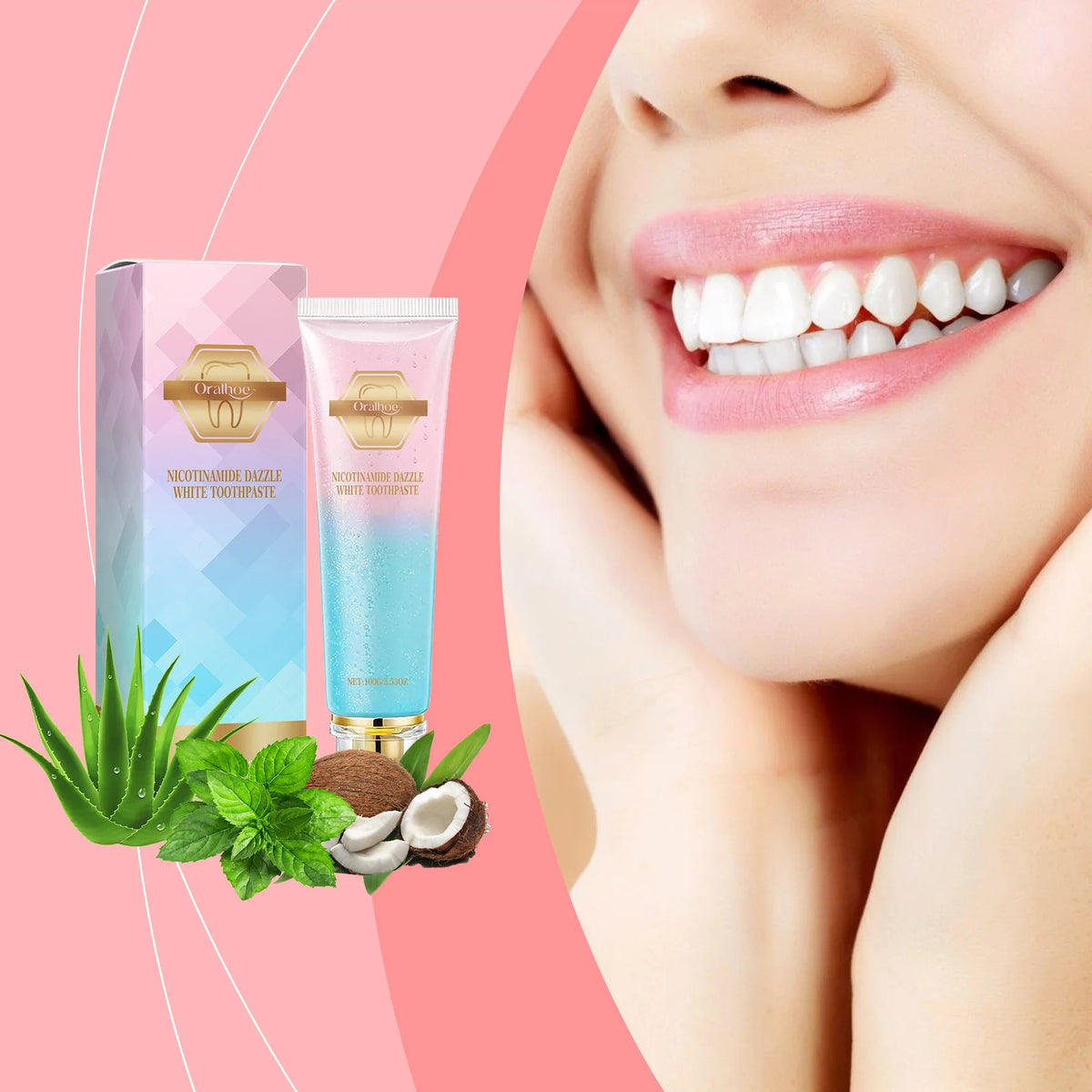 Oralhoe Niacinamide Whitening Toothpaste – Stain & Plaque Whitening Toothpaste Qst