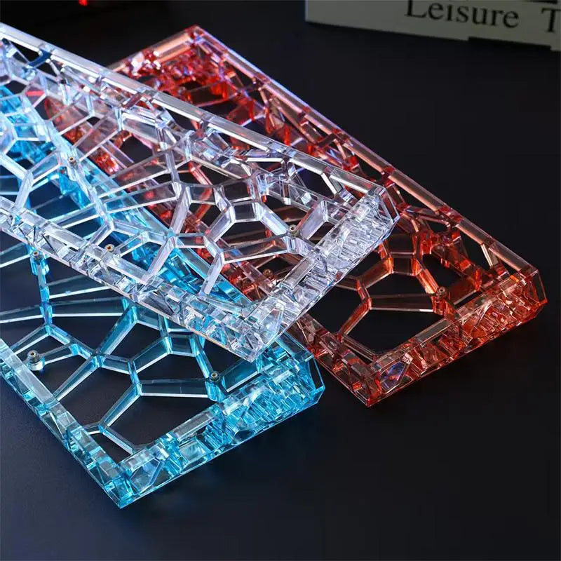 GH60 Clear Acrylic DIY Mechanical Keyboard Case – 8 Colors Keyboard Case Qme
