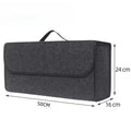 Car Trunk Felt Storage Box – Large Anti-Slip Organizer Car Trunk Organizer Qme Grey