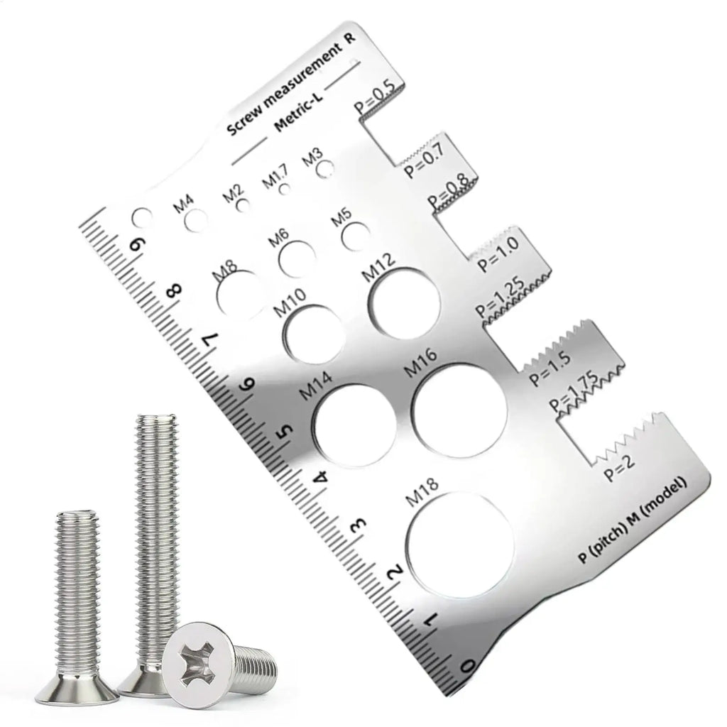 Stainless Steel Thread Gauge Screw Measuring Ruler Thread Gauge Ruler Qme