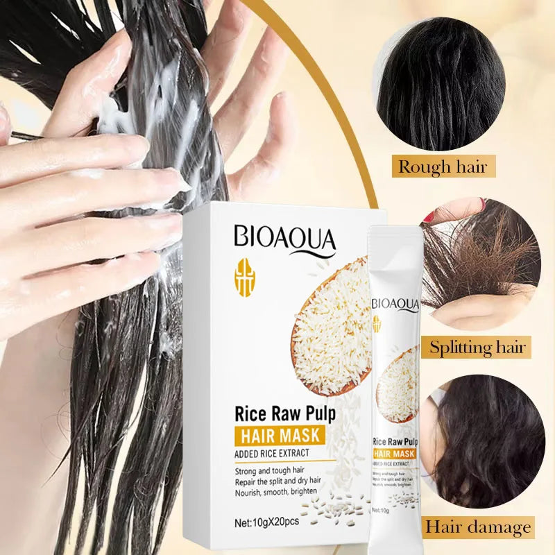 Rice Keratin Hair Mask – 5-Second Frizz Control & Moisture Keratin Hair Mask Qme