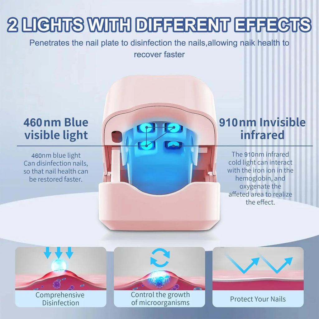Jitesy Nail Light Therapy Device – Blue LED & Laser Foot Care Nail Light Therapy Device Qst
