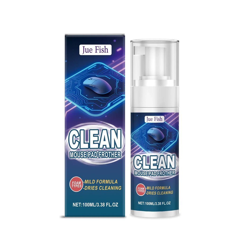 Mouse Pad & Keyboard Cleaner | Quick-Drying Stain Remover Desk Surface Cleaner Qme 100ml Boxed