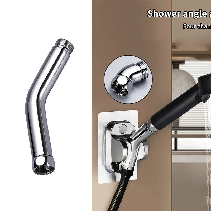135° Adjustable Shower Arm Extension Elbow Adapter – Stainless Shower Arm Adapter Qme