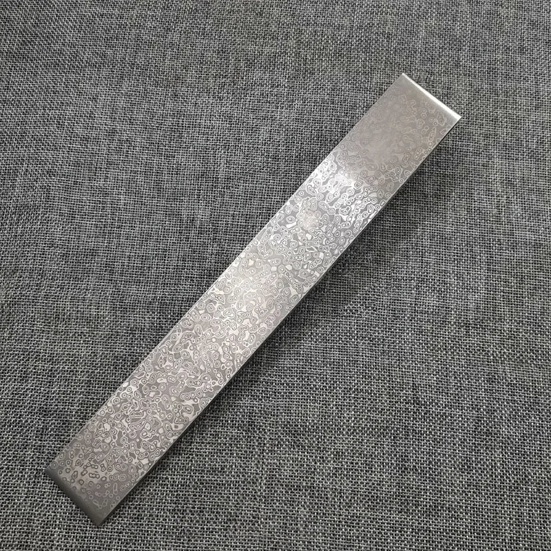 Damascus Steel Knife Billet VG10 Core 40×5×0.5cm – DIY Blank Knife Making Billet Qst