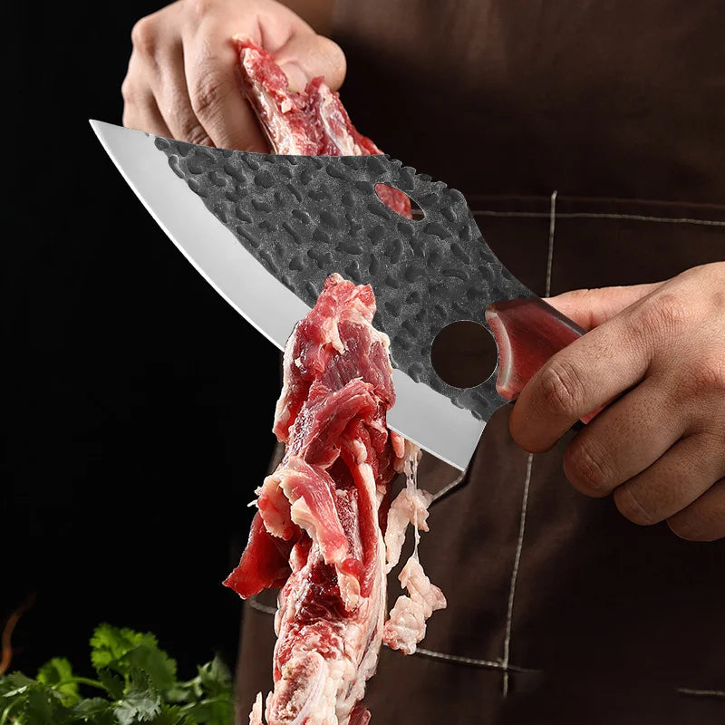 InLeung Forged Stainless Steel Cleaver & Boning Knife Kitchen Cleaver Knife Qst