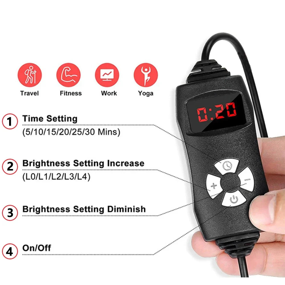 ZONGKUNG DC5521 Red Light Therapy Controller – Cap & Belt Light Therapy Controller Qst A Style