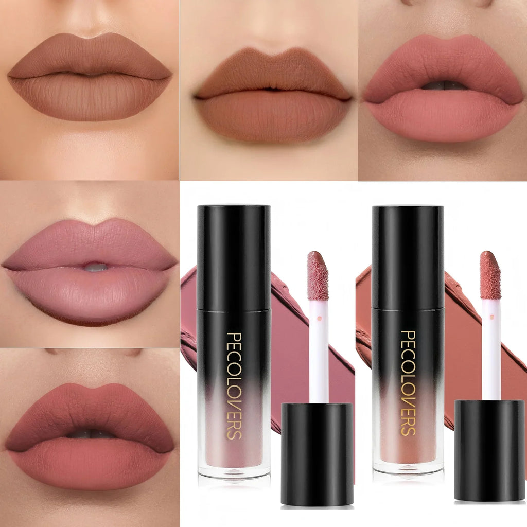 Matte Velvet Lip Gloss – Waterproof & Long-Lasting, 31 Shades Matte Lip Gloss Qme