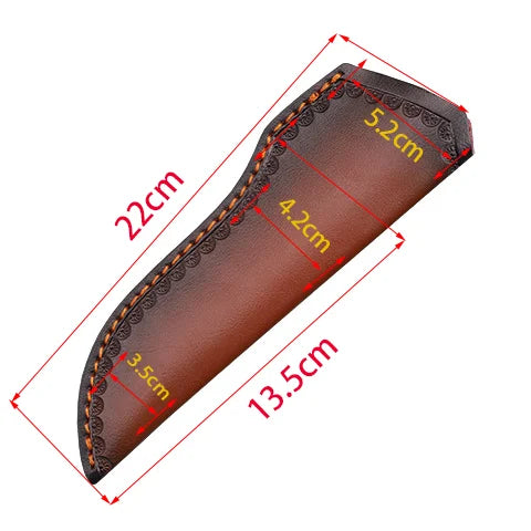 22cm Embossed Leather Knife Scabbard – Hunting & Camping Sheath Leather Knife Sheath Qst