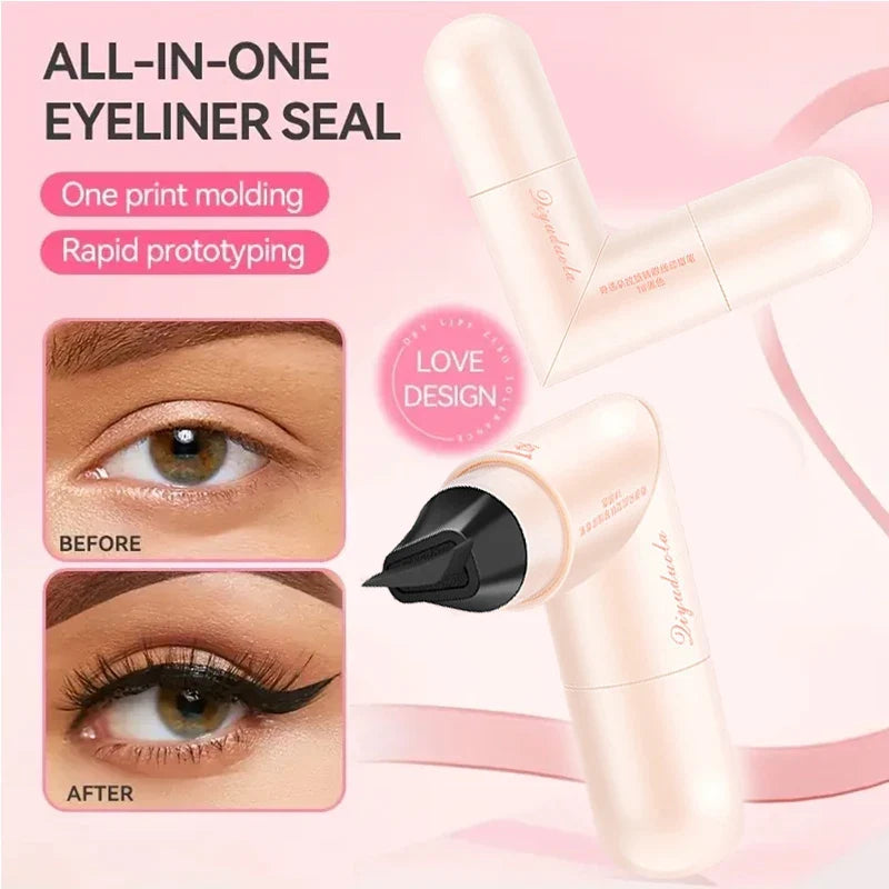 Qme Rotating Eyeliner Stamp Pen – Waterproof & Smudge-Proof Liquid Eyeliner Pen Qme
