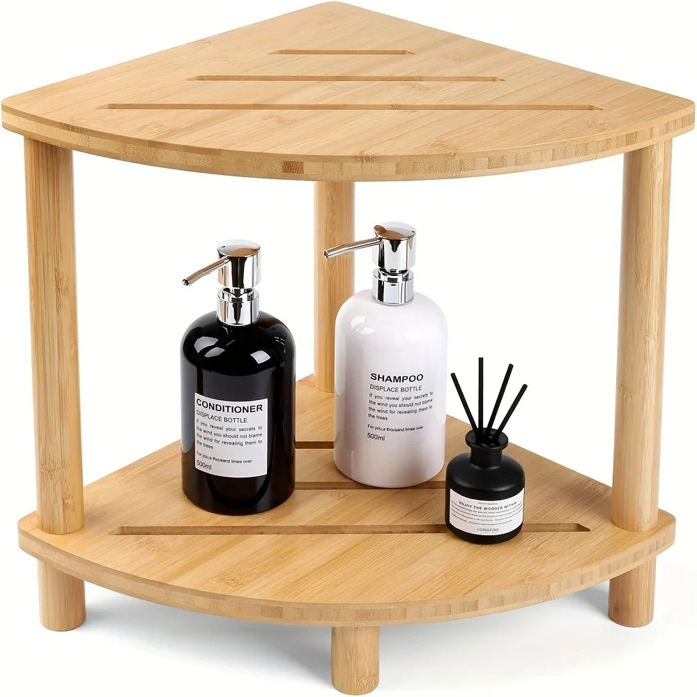 Wooden Shower Foot Rest Stool | Waterproof Corner Shelf Shower Foot Rest Stool Qme Arc sector