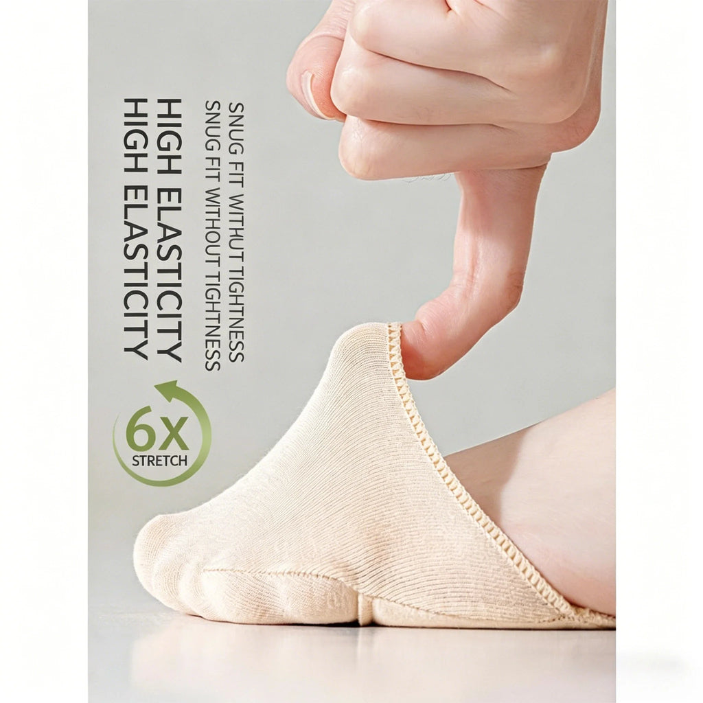 Women's Invisible Half Toe Socks Non-Slip Forefoot Pads 2 Pairs Forefoot Toe Socks Qme