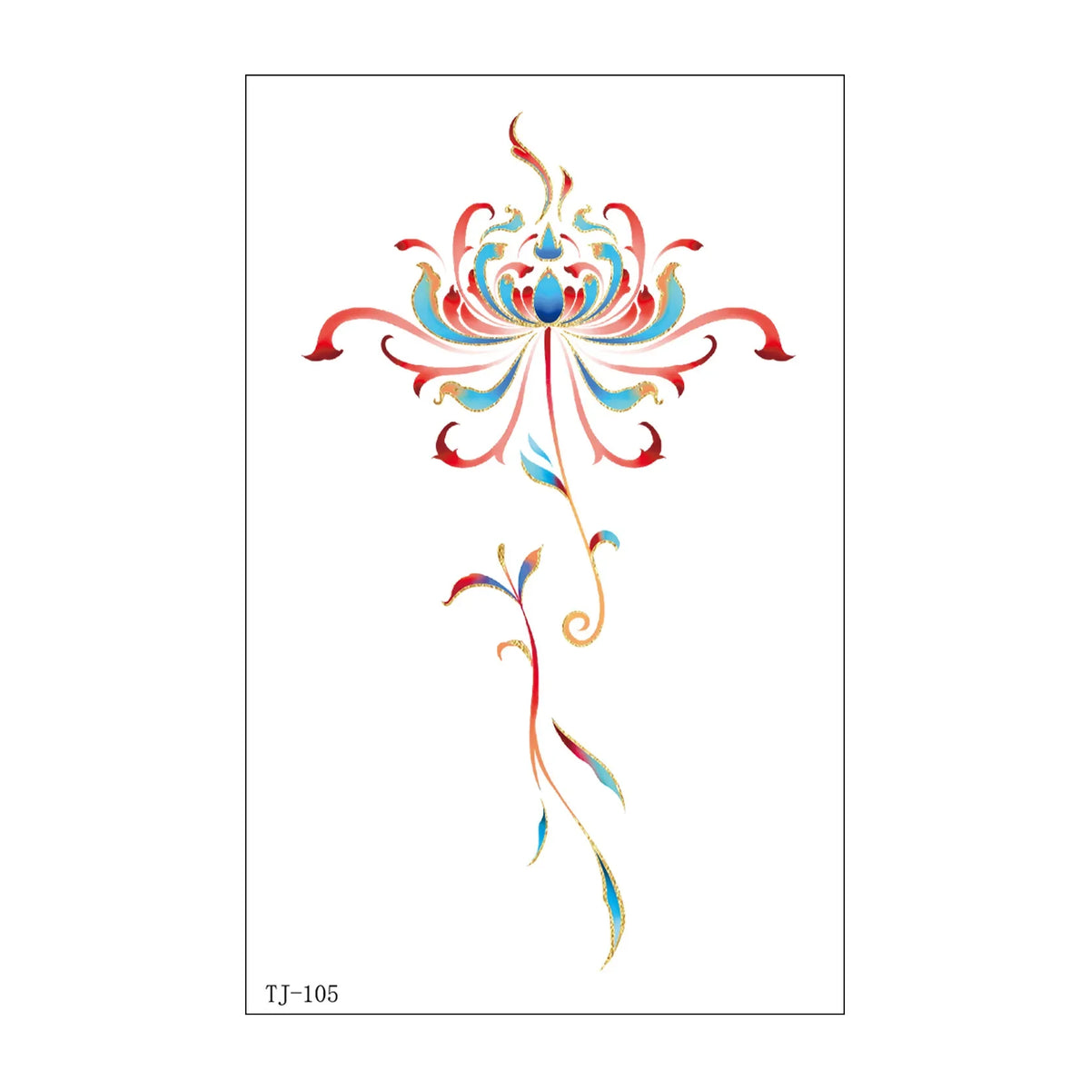 Golden Foil Phoenix Temporary Tattoo Stickers – Waterproof Temporary Tattoo Stickers Qme