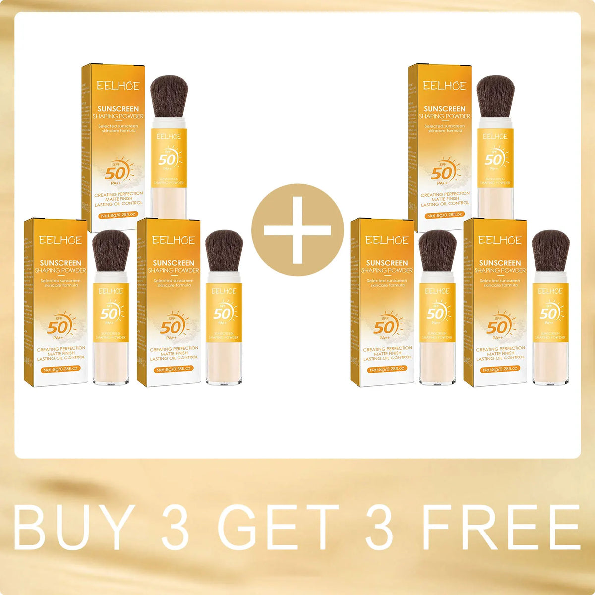 EELHOE SPF 50 Matte Finishing Powder – Oil Control & Waterproof Setting Powder SPF Qst Buy 3 for 3 Free