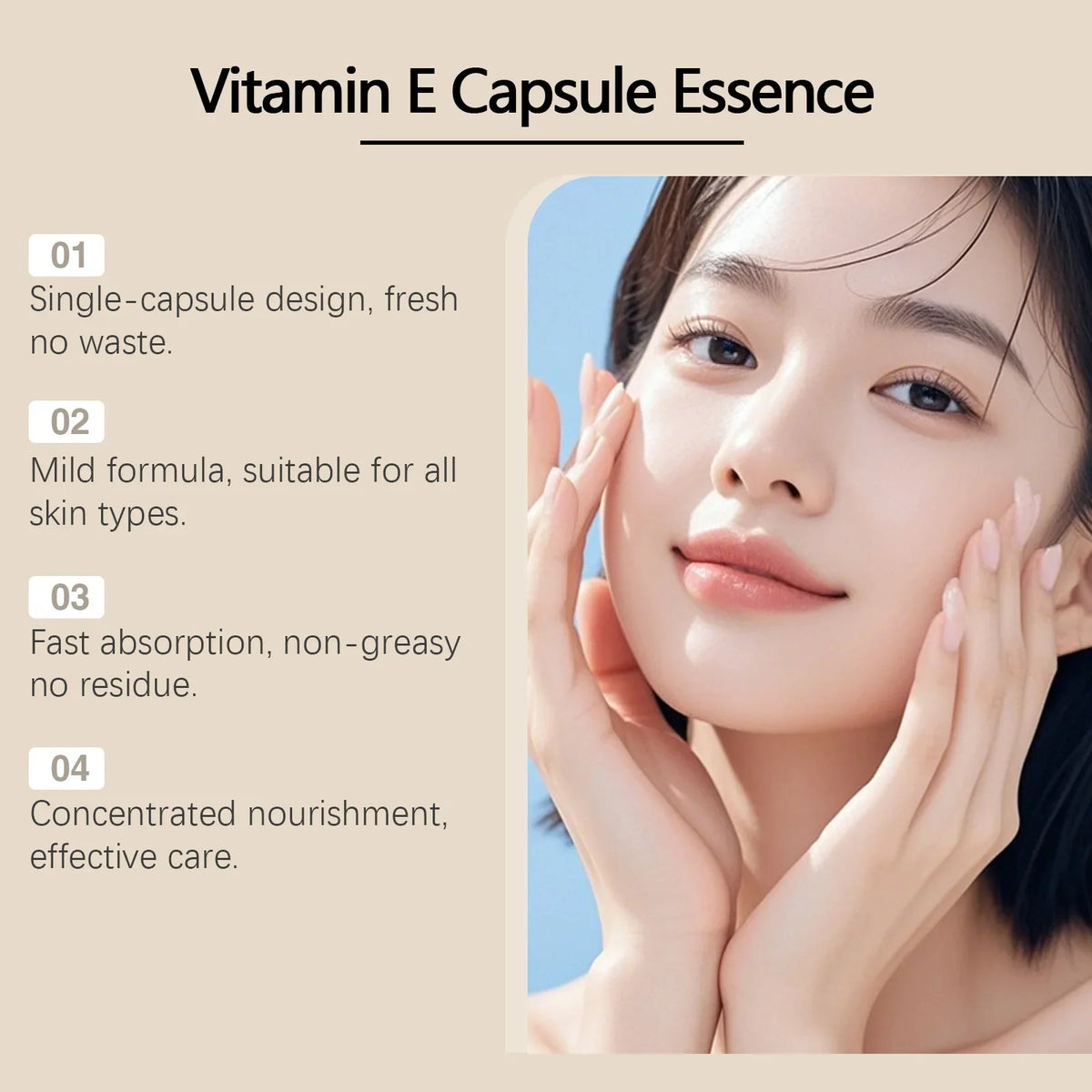 Vitamin E Face Serum Capsules – Hydration & Brightening | Qme Face Serum Capsules Qme