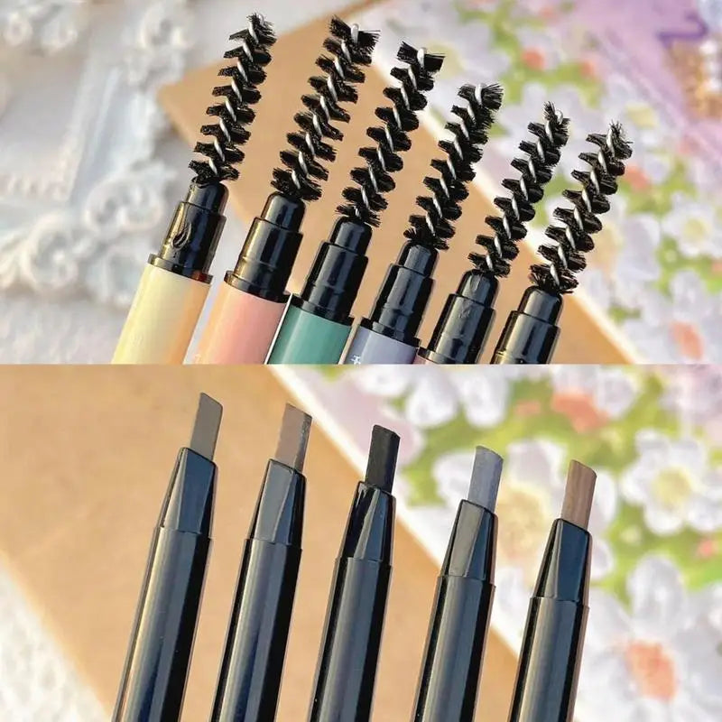 Double-Headed Eyebrow Pen – Smudge-Proof, Waterproof, 6 Shades Eyebrow Pen Qme