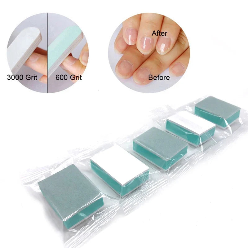 Mini Double-Sided Nail Buffer Block UV Gel Polisher File Tool Nail Buffer Block Qme