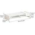 2-Tier Desk Monitor Stand & Organizer – 4.3" Riser Monitor Stand Riser Qst White